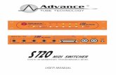 MANUALE S720 ENG.cdr:CorelDRAW - Advance Tube Tech · Each one of the 5 switches consist of exchange contacts switches; in this way, 2 contacts are available for each switch: normally