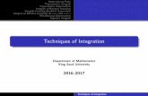 Techniques of Integration file4 Integrals of Rational Functions 5 Integrals Involving Quadratic Expressions and Miscellaneous Substitutions 6 Integrals of Rational Functions of sin(x)