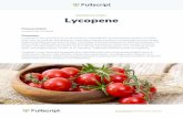 REFERENCE SHEET: Lycopene - fullscript.com · tablet per day, 3 weeks) ↑ AUC of lycopene (60mg) when co-administered compared with alone. No effect on β-Carotene with co-administration