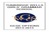 TUNBRIDGE WELLS GIRLS’ GRAMMAR SCHOOL option... · (CAD/CAM) software, control programs and ICT based sources for research. Pupils are ... include data response work and multiple