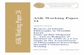 ASK Working Paper 24 - uni-bonn.de · This working paper summarises the main research results of my research stay as a post-doc research fellow at the Annemarie-Schimmel-Kolleg. The