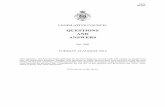 QUESTIONS AND ANSWERS - Parliament of NSW · Q & A No. 205 (Including Question Nos 5830 to 5849) 23 July 2014 Q & A No. 206 (Including Question Nos 5850 to 5890) 24 July 2014 Q &