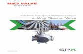 Installation, Operation & Maintenance Manual 4-Way ... · The M&J 4-Way Diverter Valve is a wide-angle, tapered, lift plug type 4-way valve with raised face flange ends. It is designed