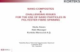 NANO-COMPOSITES CHALLENGING ISSUES FOR THE USE OF … nanoteknoloji... · NANO-COMPOSITES & CHALLENGING ISSUES FOR THE USE OF NANO PARTICLES IN POLYESTER FIBRE SPINNING Mutlu Sezen