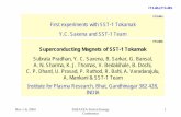 Y.C. Saxena and SST-1 Team · Nov.1-6, 2004 20th IAEA Fusion Energy Conference 1 FT3-4Ra;FT3-4Rb FT3-4Ra First experiments with SST-1 Tokamak Y.C. Saxena and SST-1 Team FT3-4Rb