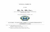 B.A./B.Sc. - gndu.ac.ingndu.ac.in/syllabus/201819/MISC/BA BSC Semester VI 2018-19.pdf · B.A./B.Sc. (S emester System) (12+ 3 System of Education) (Se mester–VI) (Se ssion 2018-19)