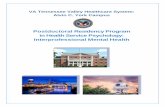Postdoctoral Residency Program in Health Service ... · VA TN Valley Healthcare System Postdoctoral Residency Brochure Initial Post-Residency Positions (Provide An Aggregated Tally