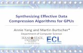 Synthesizing Effective Data Compression Algorithms for GPUson-demand.gputechconf.com/gtc/2015/presentation/S5260-Martin-Burtscher.pdf · Synthesizing Effective Data Compression Algorithms