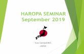 HAROPA SEMINAR September 2019 2019.pdf · Trade Japan –> France in 2018 + 1 % Export from Japan to France 10,0 MD € + 4.5% Industrial and agricultural machinery, 2nd largest item