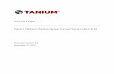 Security Target Tanium Platform (Tanium Server 6.2 and ... Tanium ST v1.0.pdf · ST Title Security Target: Tanium Platform (Tanium Server 6.2 and Tanium Client 6.0) ST Revision 1.0