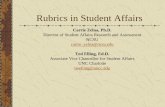 Rubrics in Student Affairs - University of North Carolina ... · Rubrics in Student Affairs Carrie Zelna, Ph.D. Director of Student Affairs Research and Assessment. NCSU. carrie_zelna@ncsu.edu.