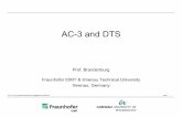 AC-3 and DTS fileProf. Dr.-Ing. Karlheinz Brandenburg, bdg@idmt.fraunhofer.de Page 1 AC-3 and DTS Prof. Brandenburg Fraunhofer IDMT & Ilmenau Technical University