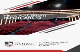FINAL PLACEMENT REPORT 2016-18 - sbm.nmims.edu · NMIMS is proud to announce that this year, it received Graded Autonomy from UGC, based on its NAAC score of 3.59 CGPA, School of
