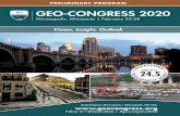 Geo-Congress 2020 Preliminary Program · Interest in the field of bio-mediated ground improvement technologies has grown dramatically over the past few decades. Specifically, advances