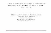 The Annual Quality Assurance Report (AQAR) of the IQAC 2013-14 2013-14 (BIDHANNAGAR... · The college has no option for such reformative measures. Being affiliated to the West Bengal