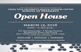 YOU ARE CORDIALLY INVITED TO ATTEND THE TEXAS TECH ... SOP Dallas Open House Invite .pdf · school of pharmacy open house you are cordially invited to attend the texas tech university