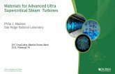 Materials for Advanced Ultra Supercritical Steam Turbines · ORNL is managed by UT-Battelle for the US Department of Energy Materials for Advanced Ultra Supercritical Steam Turbines