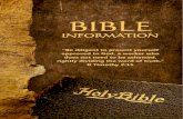 TITLE: Bible Information · BIBLE INFORMATION Study resource ... Thai, Telugu and Naga). Materials have been gathered from a variety of resources and from different people groups.