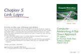 Chapter 5 Link Layer - sfu.ca€¦ · Chapter 5 Link Layer Computer Networking: A Top Down Approach 6th edition Jim Kurose, Keith Ross Addison-Wesley March 2012 A note on the use