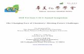 2018 Tri-State CACS Annual Symposium The Changing Face of ...€¦ · symposium. These leaders will share their perspectives on “The Changing Face of Chemistry: Meeting Future Challenges”.