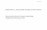 Appendix 3 Renewable Energy Project Status Integrado de Recursos... · Fajardo, LLC (Toa Baja) 2013-P00073 Toa Baja Landfill Gas 2.4 Total Capacity 52.4 MW Note that of the 18 PPOAs