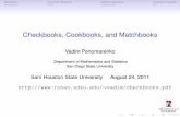 Checkbooks, Cookbooks, and Matchbooks · Motivation The First Obstacle Distinct Solutions Closing Thoughts Checkbooks, Cookbooks, and Matchbooks Vadim Ponomarenko Department of Mathematics