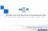 HICOM-Teck See Manufacturing Malaysia S/B...HICOM-Teck See Manufacturing Malaysia S/B Homepage: Introduction Teck See Plastic 51% 49% Corporate Structure Cockpit design-in Established