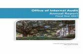 Office of Internal Audit Annual Report...FY17 Annual Report for the Office of Internal Audit UNCW Office of Internal Audit FY17 Annual Report Metrics As part of our office’s quality