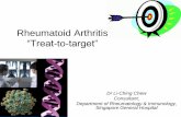 “Treat-to-target” : Rheumatoid Arthritis...“Treat-To-Target” Recommendations of an international task force (J Smolen, et al. ARD 2010 ) Overarching Principles (A) The treatment