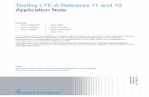 Testing LTE-A Releases 11 and 12 Application Note · Testing LTE-A Releases 11 and 12 Application Note Products: ı R&SR&S® SMW200A ı R&S® CMW500 ı R&S® TS8980 ı ® FSW ı R&S®