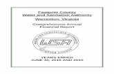 Fauquier County Water and Sanitation Authority Warrenton ... · Fauquier County Water and Sanitation Authority Fauquier County, Virginia Ladies and Gentlemen: The Comprehensive Annual