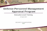 Defense Personnel Management Appraisal Program Executive Level Training.pdfSubmit Labor Relations Status Report to CHRD (Annex C) NLT 1 May 17 Supervisors issue (West Point) employee