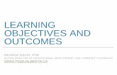 Learning objectives and outcomes · SESSION LEARNING OUTCOMES By the end of this session, participants should be able to: ‣Explain the difference between course objectives and outcomes