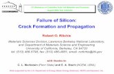 Failure of Silicon: Crack Formation and Propagationpister/147/Silicon... · 2016-09-14 · -no evidence for delayed fracture from subcritical crack growth, e.g., due to stress-corrosion