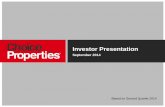 Investor Presentations1.q4cdn.com/308575831/files/doc_presentations/Investor...Investor Presentation September 2014 Based on Second Quarter 2014 Forward Looking Statements Certain