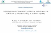 Development of road traffic emission inventories for urban ...21st USEPA International Emission Inventory Conference. April 13-16, 2015. San Diego (California) Development of road