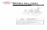 PIPE MACHINE Model No. 7991 - CARiD.comPIPE MACHINE Model No. 7991 Wheeler-REX OPERATION MANUAL Be sure to read this Operation Manual before using the machine -Note - · Be sure to