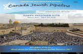 HAPPY PASSOVER 5778 - canadajewishpipeline · passover-seder-how-to-be-a-good-guest/ 5 Canada Jewish Pipeline Canada Jewish Pipeline — PASSOVER EDITION— PASSOVER EDITION— canadajewishpipeline@shaw.ca