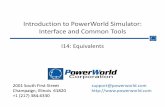 Introduction to PowerWorldSimulator: Interface and Common ... · Ybus Reduction I Y YY Y V YY I Study S S S E E E E S Study S E E E External () , ,,, ,, 11 Ybus for the study system