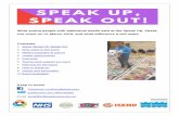 What young people with additional needs said at the Speak ......Page 2 1. About Speak Up, Speak Out Speak Up, Speak Out was a day for young people with additional needs held on 21