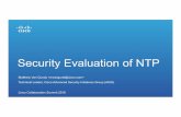 Security Evaluation of NTPevents17.linuxfoundation.org/sites/events/files/slides/vangundy-ntp-security.pdf · Matthew Van Gundy  Technical Leader, Cisco