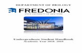 DEPARTMENT OF BIOLOGY - Fredonia...The Biology program is a comprehensive major requiring course in molecular biology, cell biology, organismal biology and ecology. Students are also