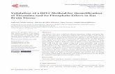 Validation of a HPLC Method for Quantification of Thiamine ... · absorption of thiamine, associated or not with alcohol abuse [6] [7] [8]. In humans, thiamine deficiency (TD) causes