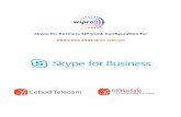 Skype for Business Server - SIP Trunk ConfigurationSkype for Business SIP trunk Configuration for DIDforSale and Cebod Telecom