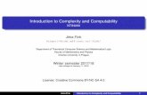 Introduction to Complexity and Computability - NTIN090fink/teaching/computability/handout.pdfOdifreddi P.: Classical recursion theory, North-Holland, 1989 Arora S., Barak B.: Computational