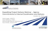Expediting Project Delivery Webinar – Agency …...Expediting Project Delivery Webinar – Agency Commitments to Internal Coordination and Delivery Kate Kurgan, AASHTO David Williams,