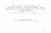 TO: · Web viewDoctoral Training in Educational Psychology and Applied Developmental Science (EP-ADS) THE UNIVERSITY OF VIRGINIA  GUIDELINES ...
