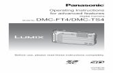 Digital Camera DMC-FT4/DMC-TS4 - Panasonic · Operating Instructions for advanced features Digital Camera Model No. DMC-FT4/DMC-TS4 VQT4E30 F0212MG0 Before use, please read these