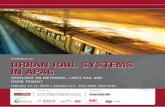 Conference on URBAN RAIL SYSTEMS IN APAC · Public transport authorities and operating companies ... Qatar, Ministry of Transport of Thailand, moovel North America, MSI Global, MTA