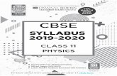 QUESTION SYLLABUS BANK · PHYSICS (Code No. 042) CLASS–XI Time : 3 Hours Total Marks 70 No. of Periods Marks ... Investigatory Project 3 Marks Viva on experiments, activities and